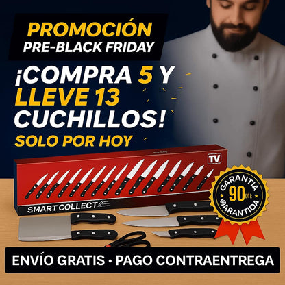 Kit de Cuchillos Premium Knife® – PRÉ BLACK FRIDAY 🔥 – ¡COMPRA 5 Y LLEVA 13 SOLO HOY! ✨🔪